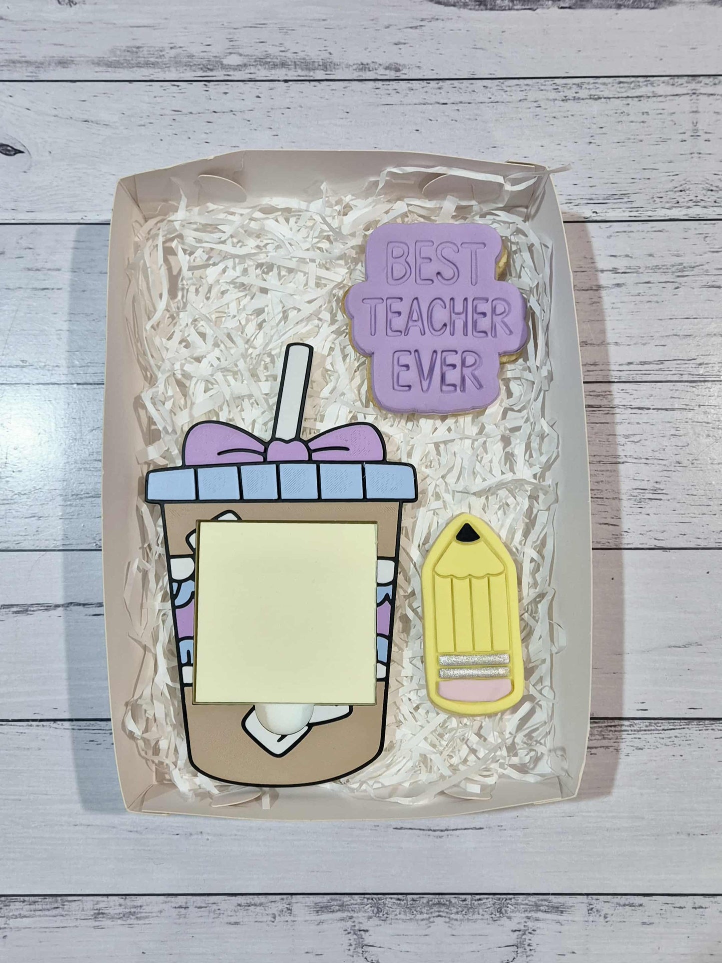 Iced Coffee Sticky Note Holder Cookie Set