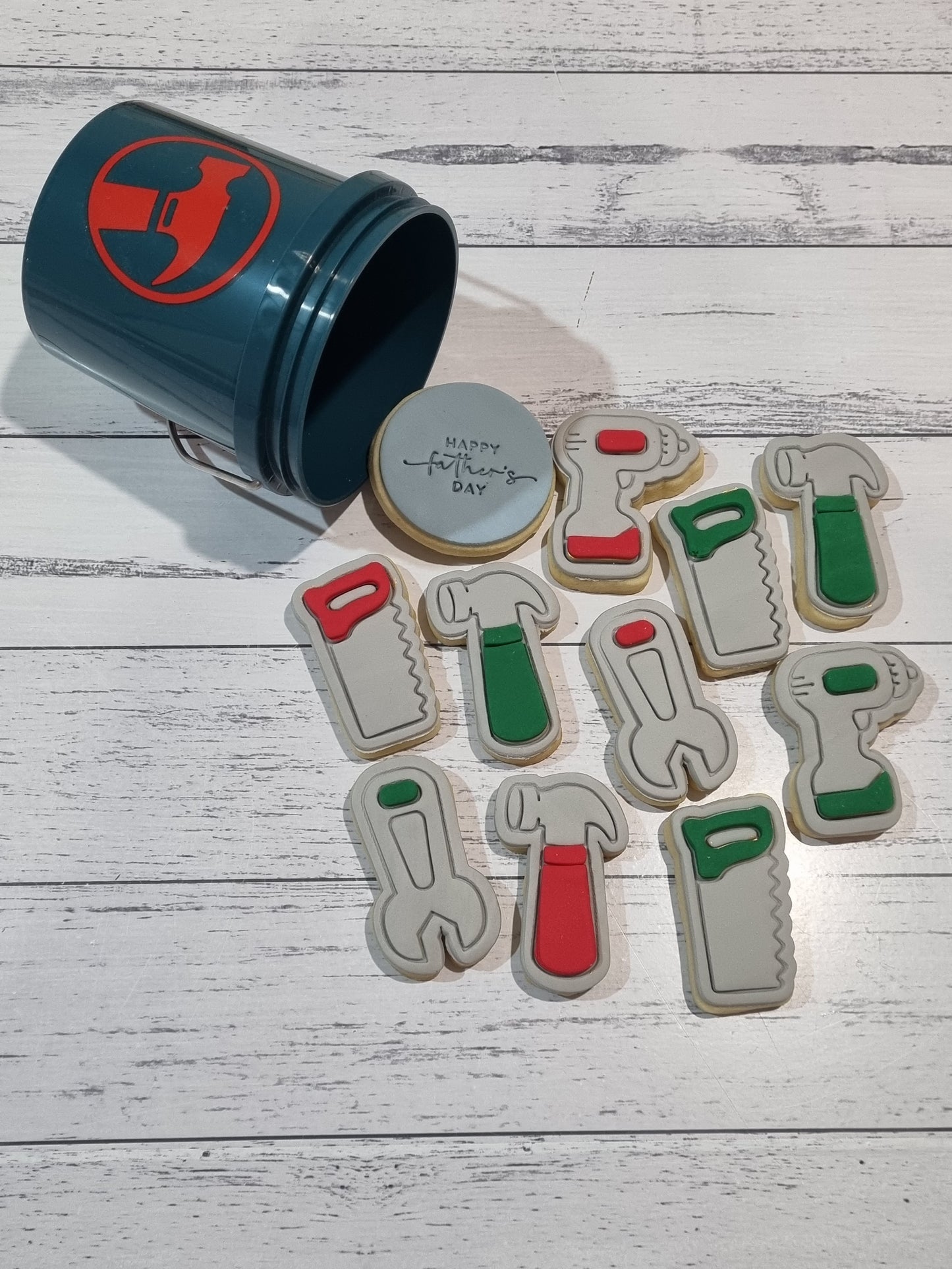 Mini BUNNINGS Bucket filled with Mini Tool Cookies