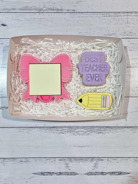 Bow Sticky Note Holder Cookie Set