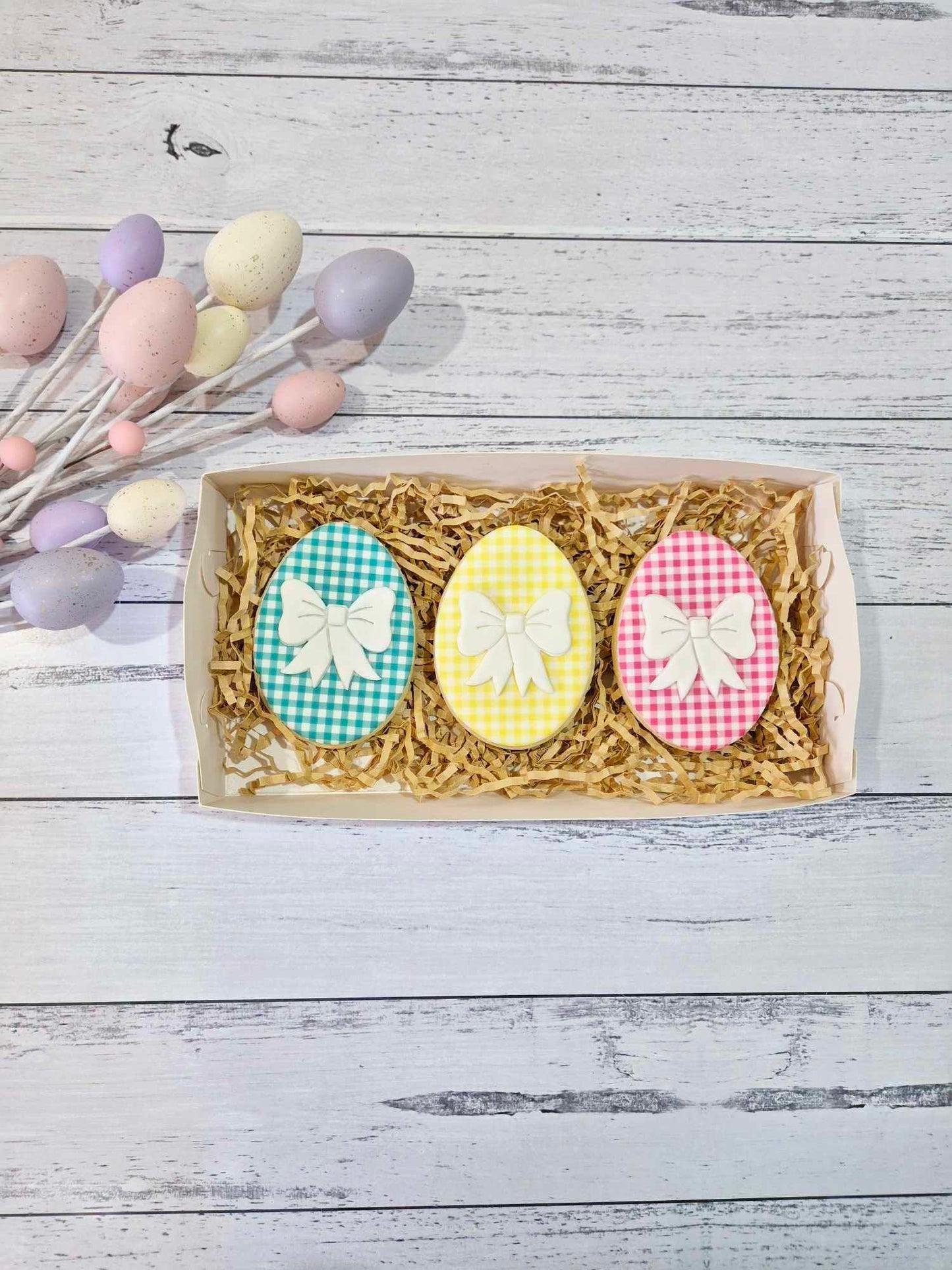 Gingham Easter Egg Set