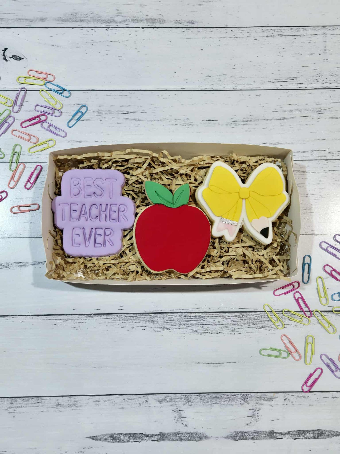 Bow Pencil Teacher Cookie Set