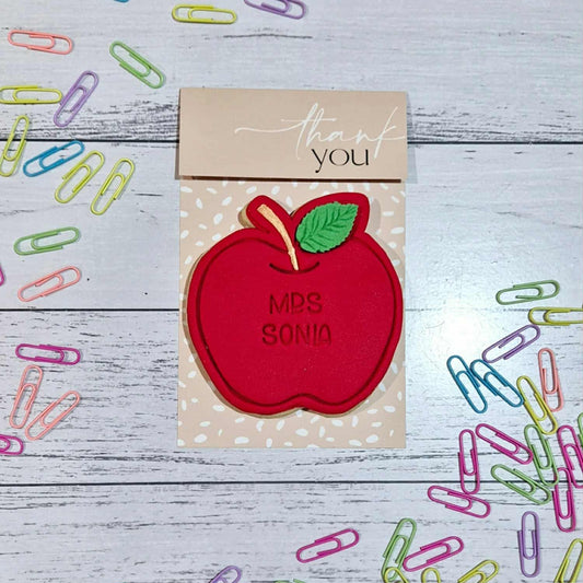 Personalised Name Apple Cookie Card