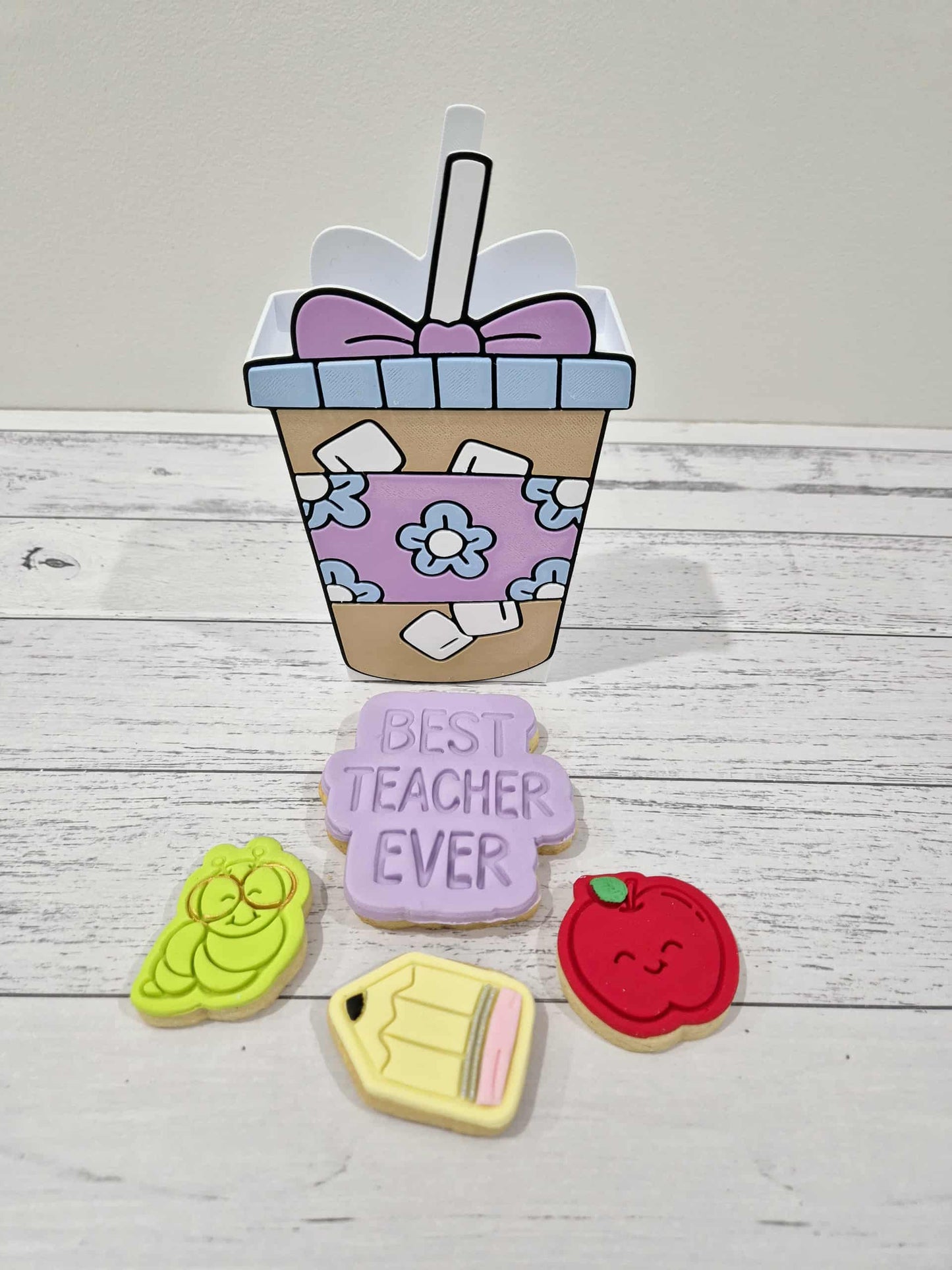 Iced Coffee Pen Holder Cookie Set