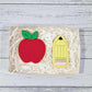 Apple and Pencil - 2 Cookie set