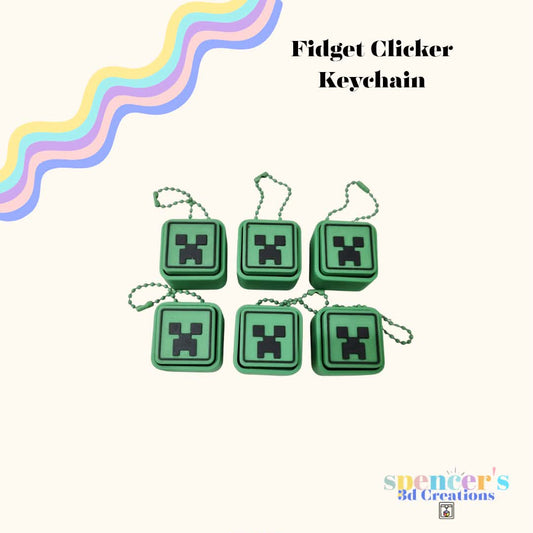 Creeper Fidget Clicker Keychain
