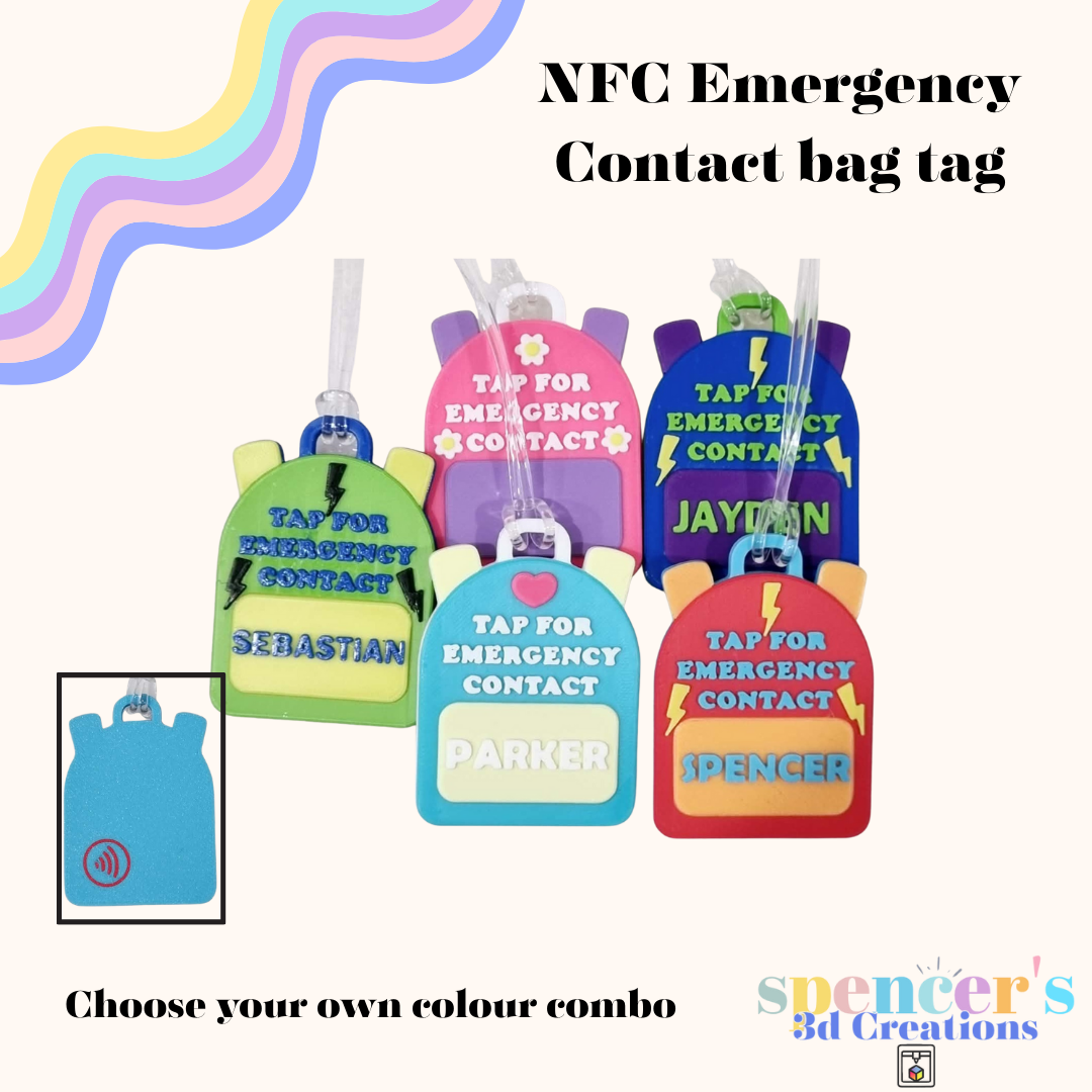 Emergency Contact Nfc Bag Tag