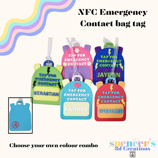 Emergency Contact Nfc Bag Tag