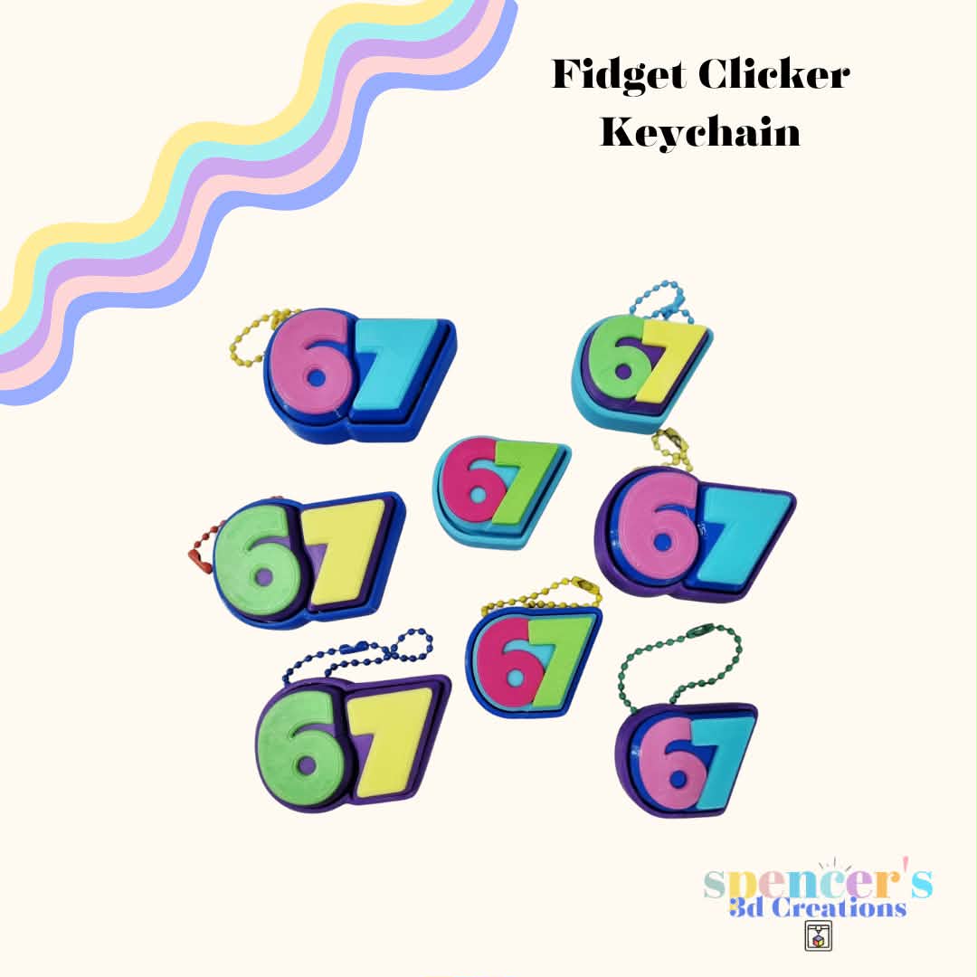 67 Fidget Clicker Keychain