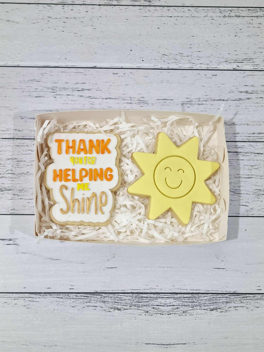 Thank you for helping me Shine - 2 Cookie set