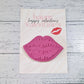 Happy Valentine's LIPS Cookie Card