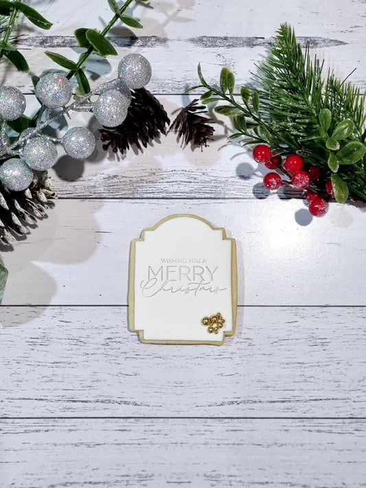 Individual 'Merry Christmas' Cookie
