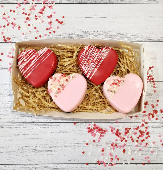 Box of 4 Chocolate Cookie Dipped in White Chocolate