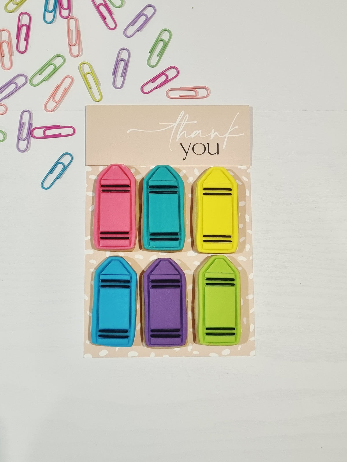 Crayon Minis on Thank you Card