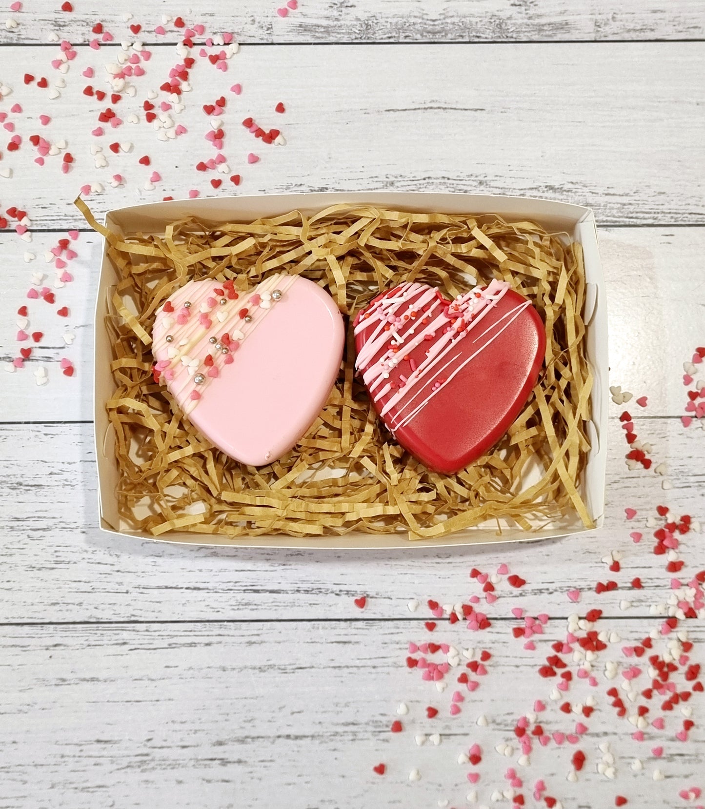 Box of 2 Chocolate Cookie dipped in White Chocolate