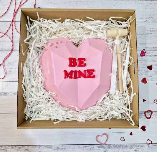 Be Mine Geo Heart Smash Cake