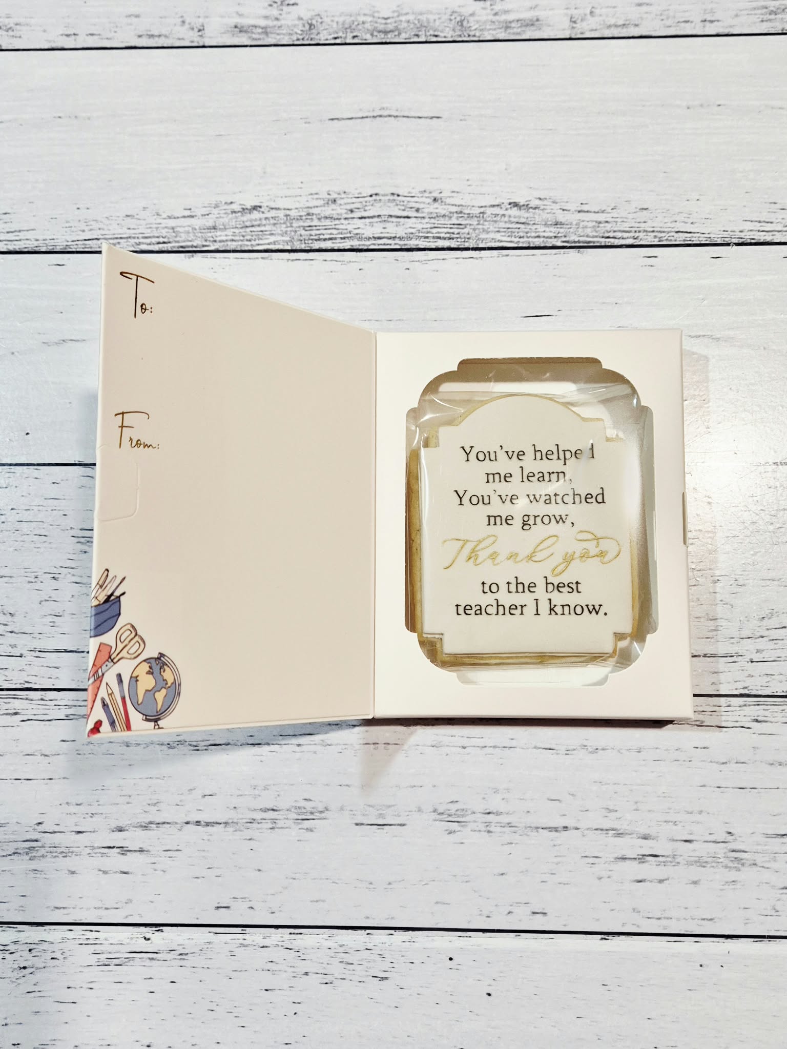 Teacher Appreciation Cookie Card – Spencer and Co Cookies
