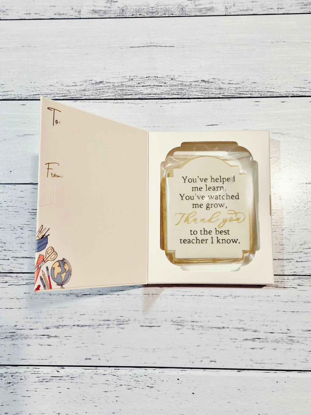 Teacher Appreciation Cookie Card